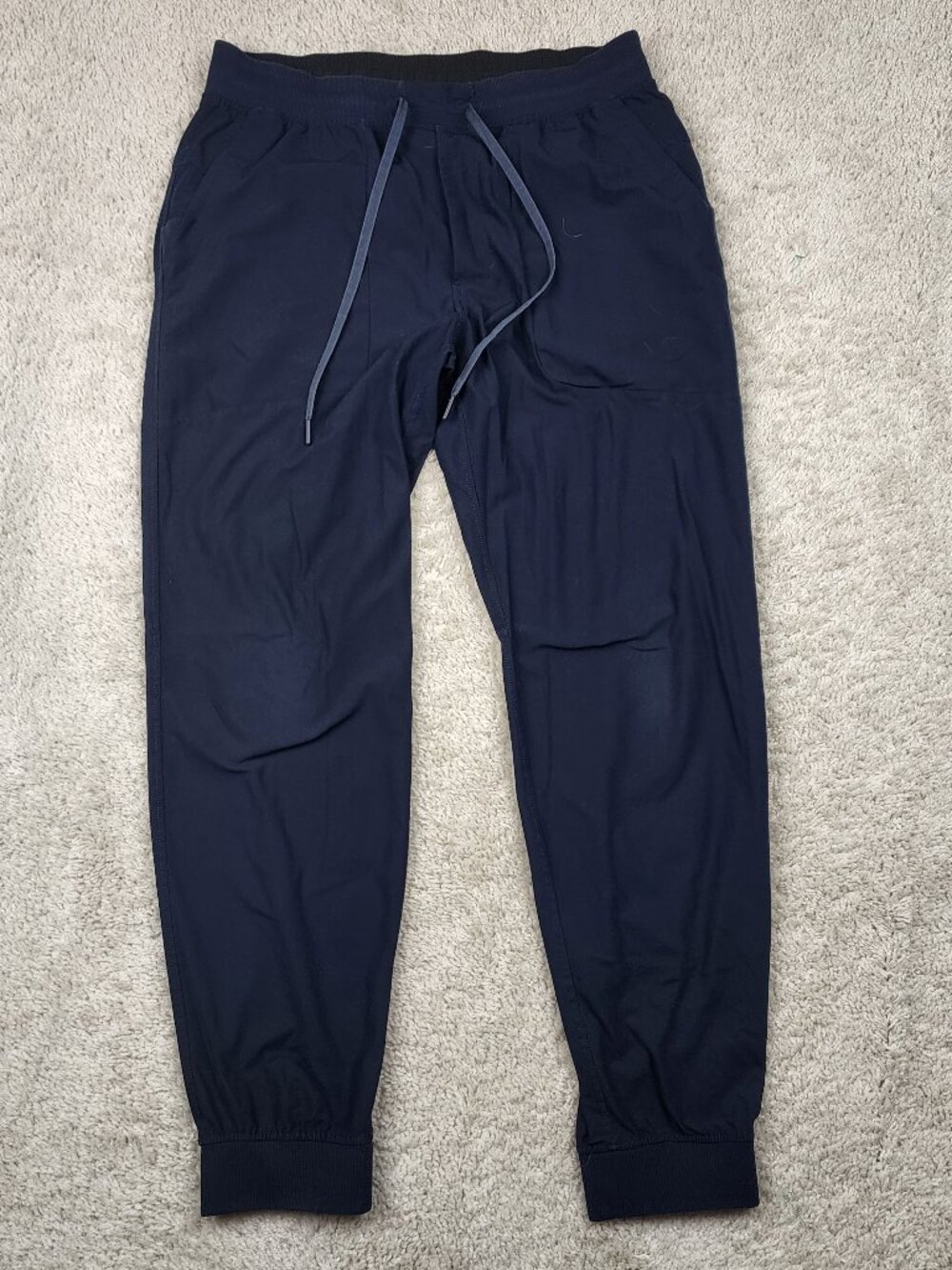 Lululemon Pants Mens Navy XL Sweat Jogger Drawstring Slim Stretch US Tapered